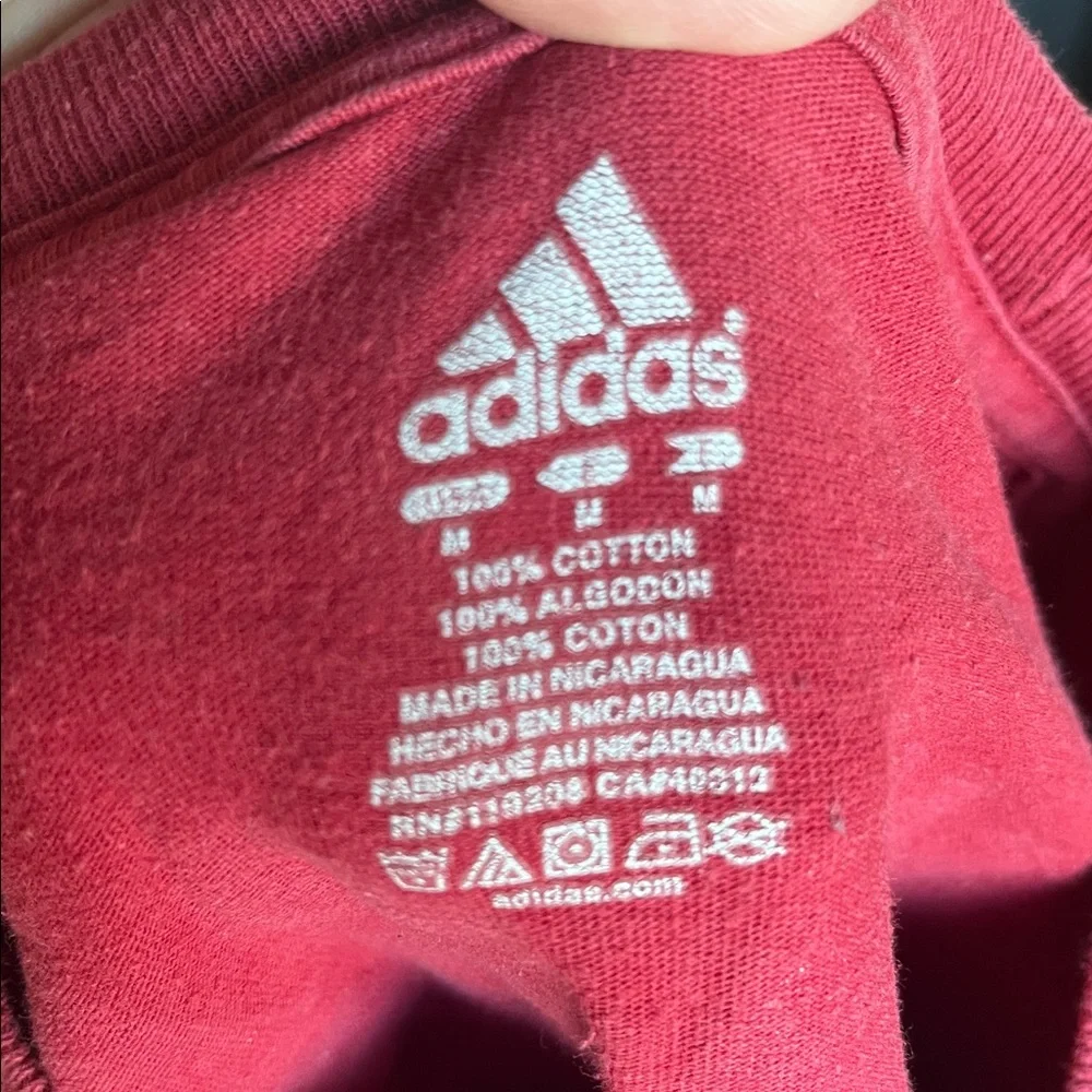 Miami Heat Wade #3 Adidas Red Cotton Short Sleeve Mens Medium